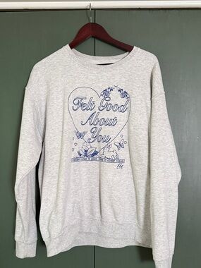 Gracie Abram’s Felt Good About You Graphic Sweatshirt - Light Gray